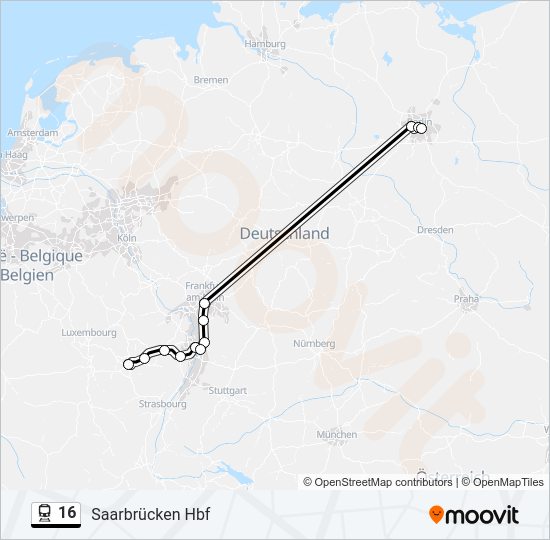 16 Train Line Map