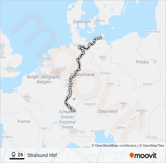 26 Train Line Map