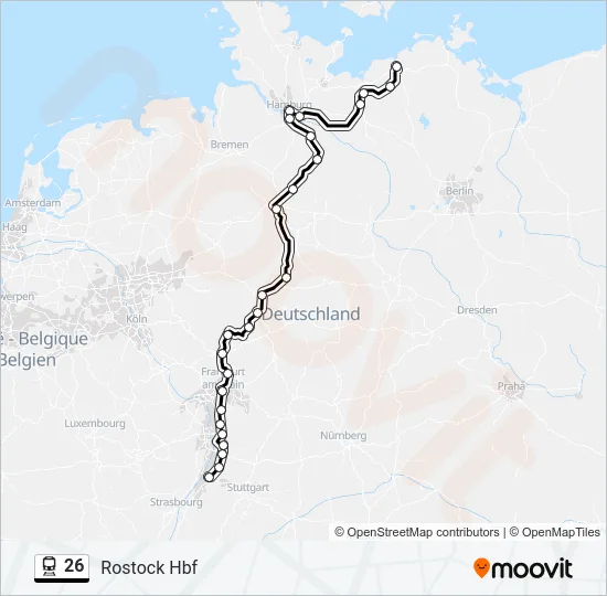 26 Train Line Map