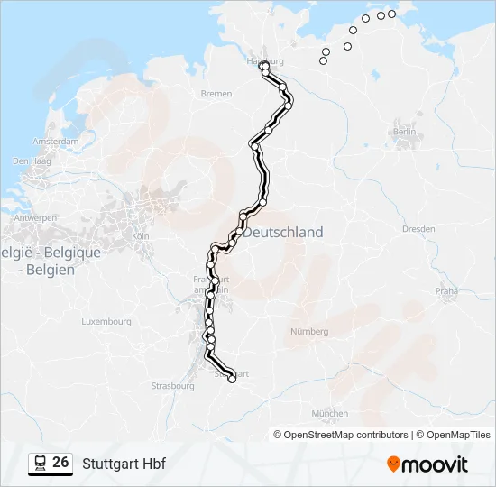 26 Train Line Map