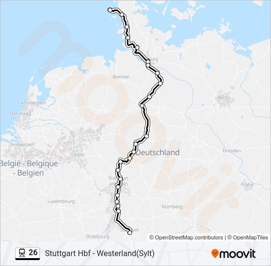 26 Train Line Map