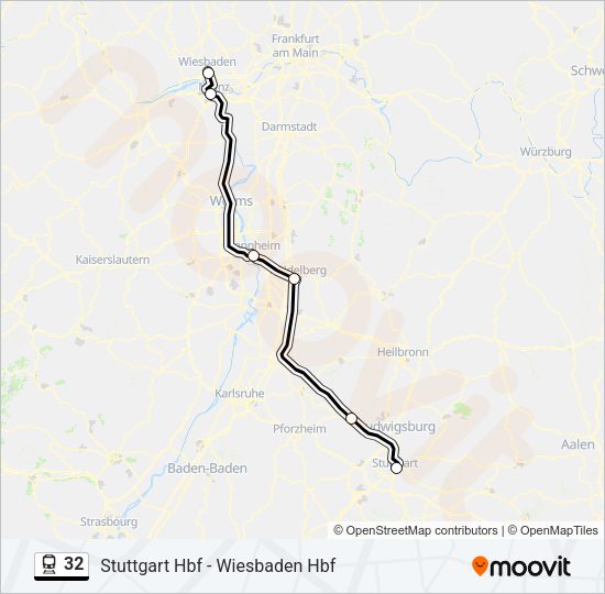 32 Train Line Map