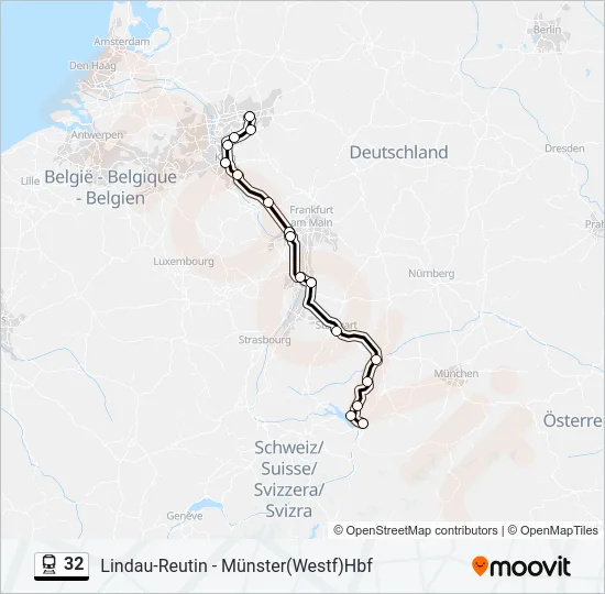 32 Train Line Map