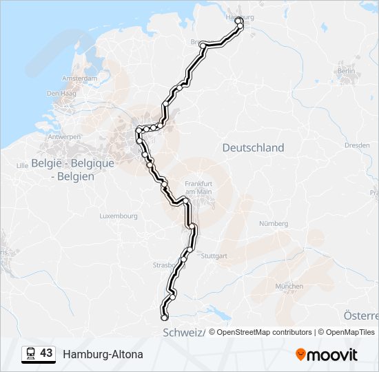 43 Train Line Map