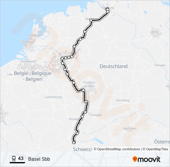 43 Train Line Map