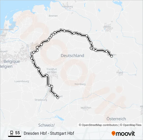 55 Train Line Map
