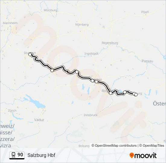 90 Train Line Map