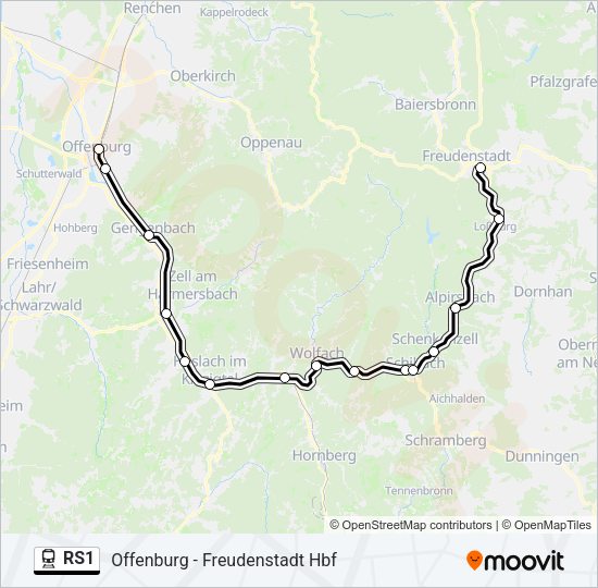RS1 Train Line Map
