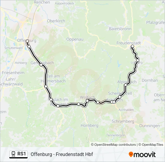 RS1 Train Line Map