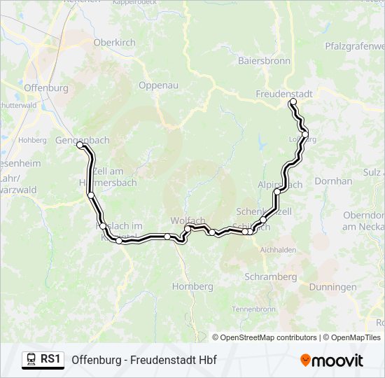 RS1 Train Line Map
