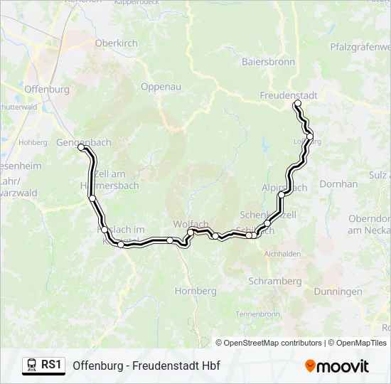 RS1 Train Line Map
