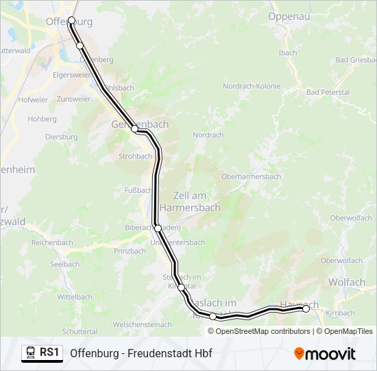RS1 Train Line Map