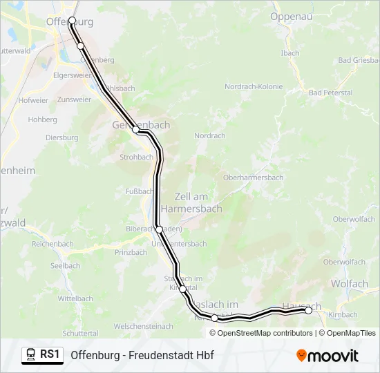 RS1 Train Line Map