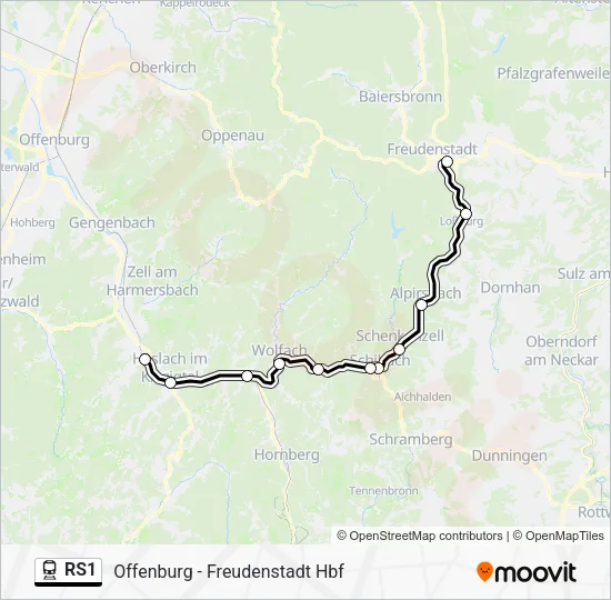 RS1 Train Line Map