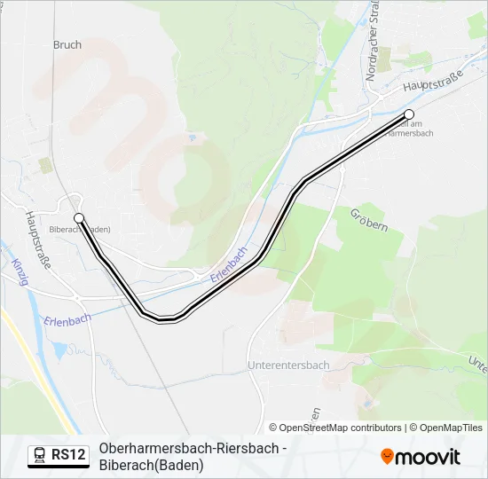 Bahnlinie RS12 Karte