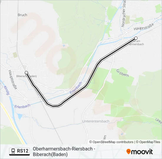 Bahnlinie RS12 Karte