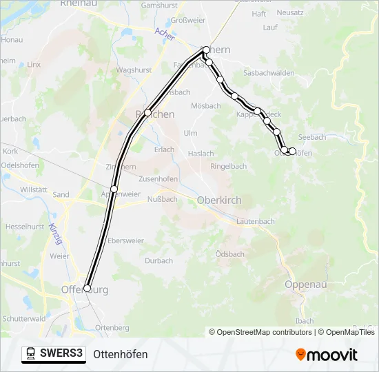 SWERS3 Train Line Map