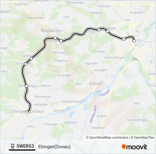 SWERS3 Train Line Map