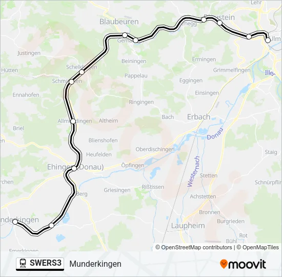 SWERS3 Train Line Map