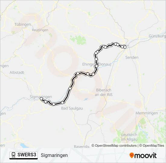 SWERS3 Train Line Map