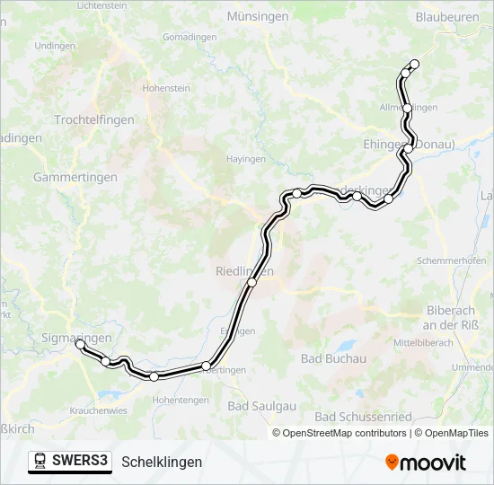 SWERS3 Train Line Map