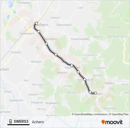 SWERS3 Train Line Map