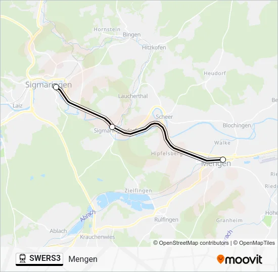 SWERS3 Train Line Map