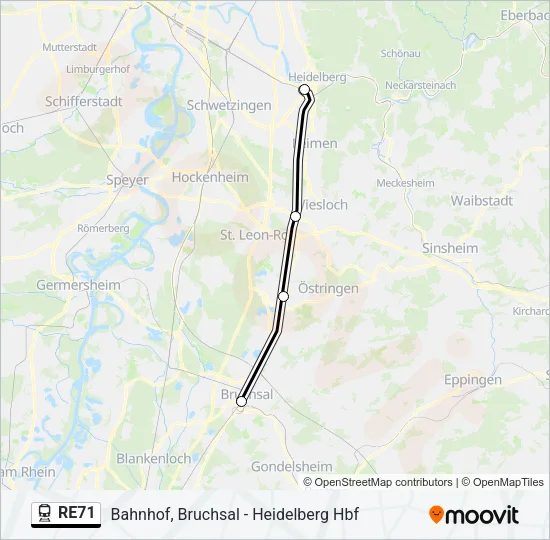 RE71 Train Line Map