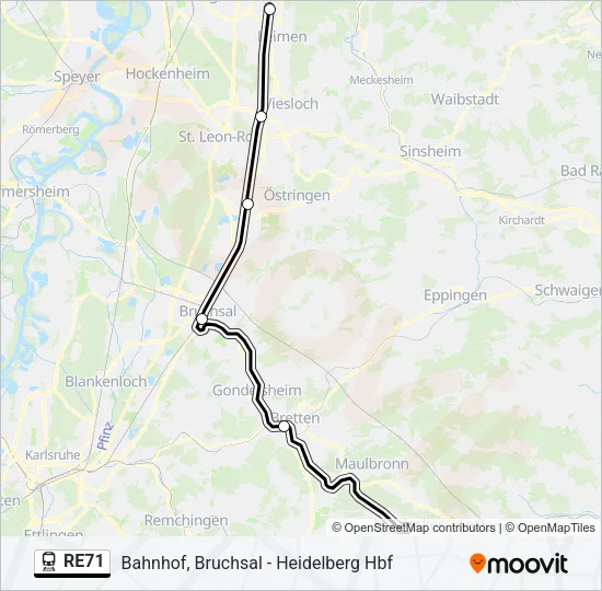 RE71 Train Line Map