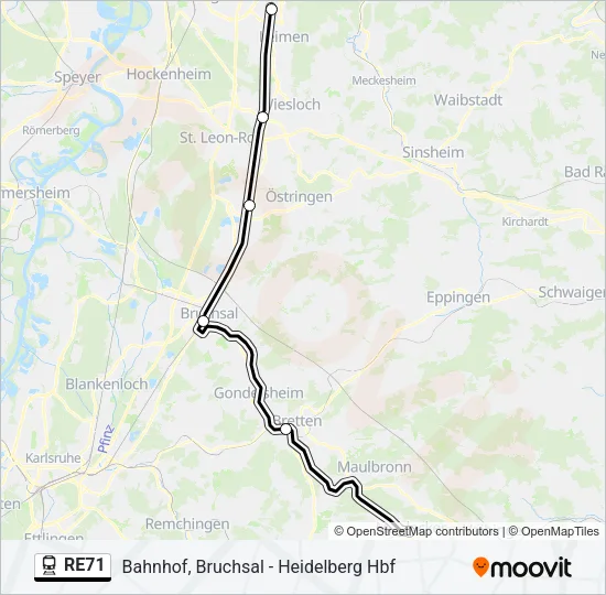 RE71 Train Line Map