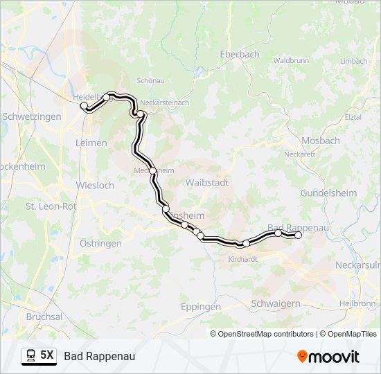  5X: карта маршрута