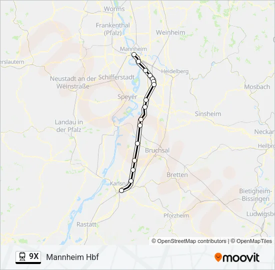 9X  Line Map