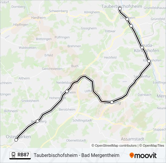  RB87: карта маршрута