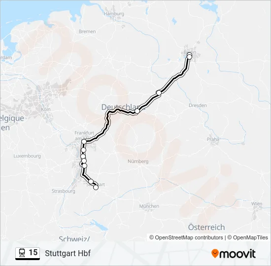 15 Train Line Map