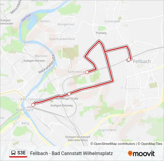 S3E Bus Line Map