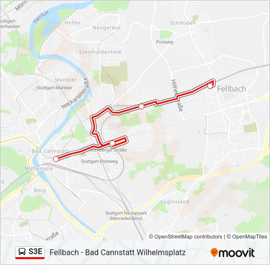 Buslinie S3E Karte