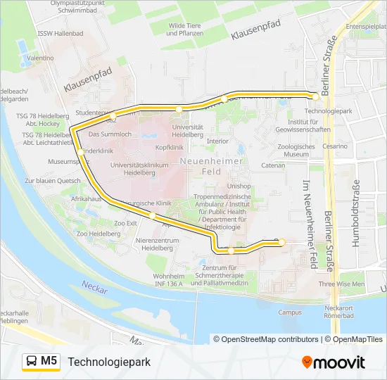 M5 Bus Line Map
