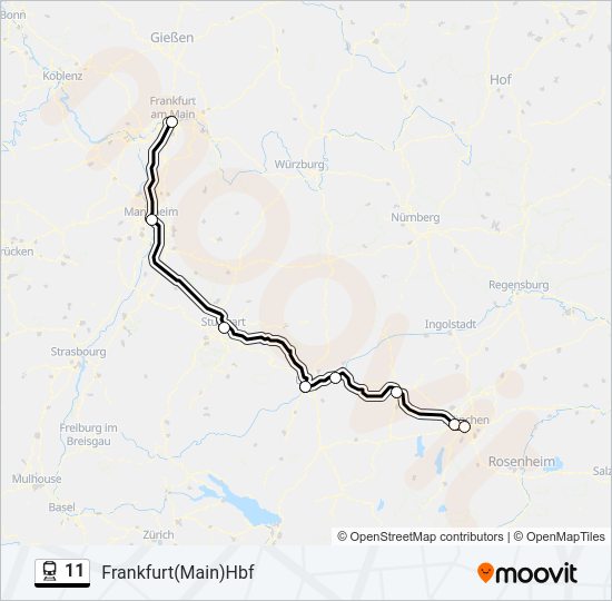 11 Train Line Map
