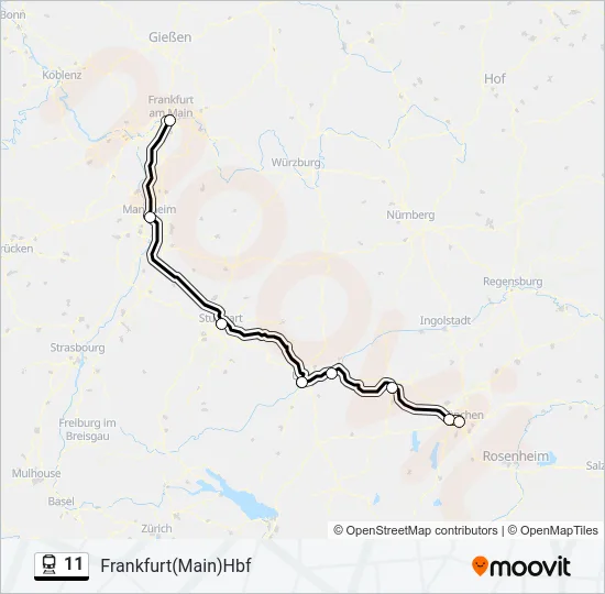 11 Train Line Map