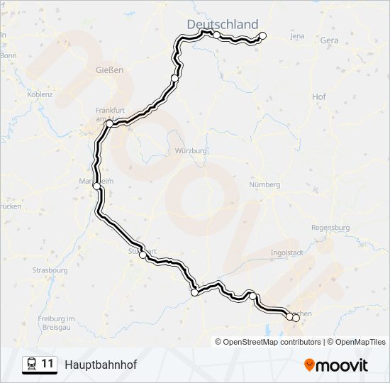 11 Train Line Map