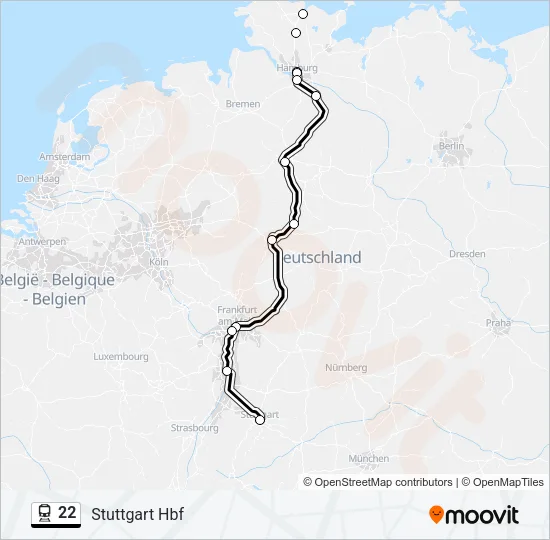 22 Train Line Map