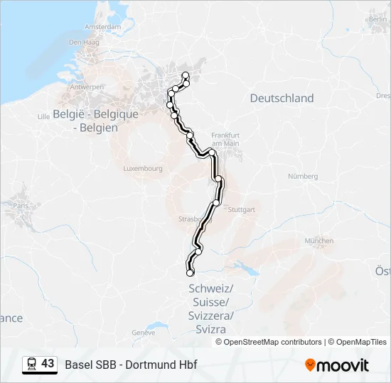 43 Train Line Map