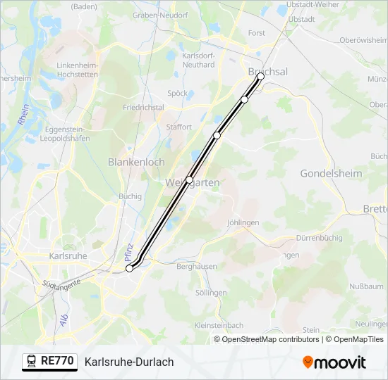 RE770 Train Line Map