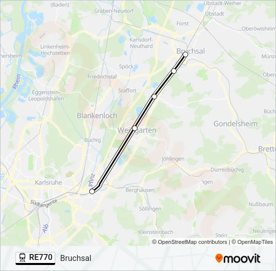 RE770 Train Line Map