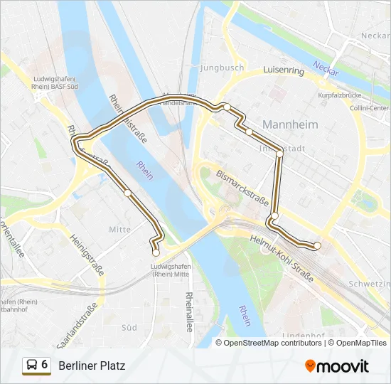 6 Bus Line Map