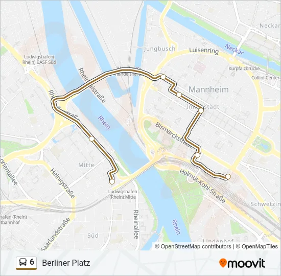 6 Bus Line Map