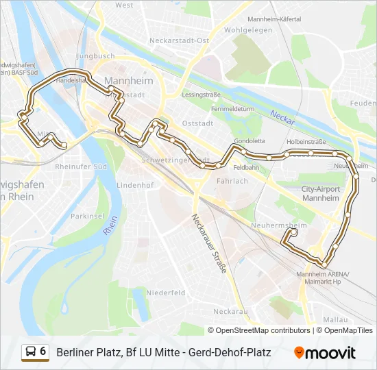6 Bus Line Map