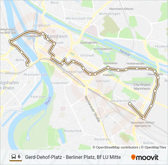 6 Bus Line Map