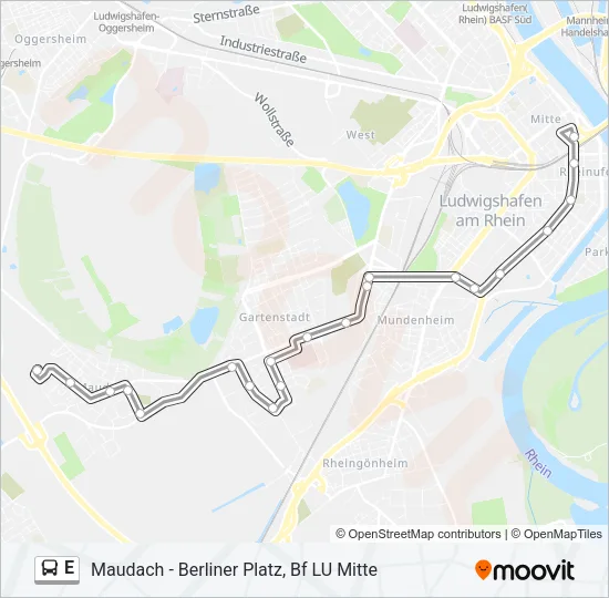 E Bus Line Map