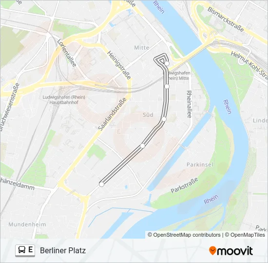 E Bus Line Map